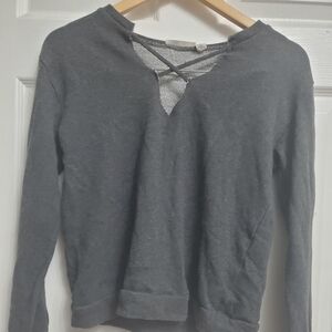 Nitrogen V-Neck Grey Sweater - SIZE M - DAMAGED
